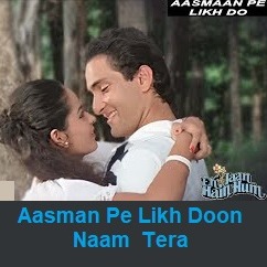 Aasman Pe Likh Du Naam Tera Asha-Shabir Kumar Semi Vocal Female Video Karaoke Lyrics.mp4